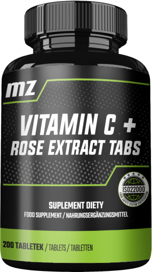 Mz-store vitamin c + rose extract witamina c z dziką różą 200 tabletek