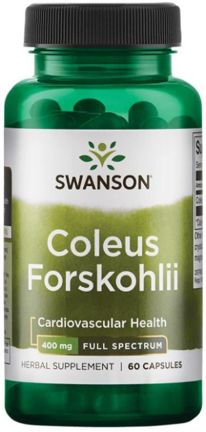 Swanson coleus forskohlii forskolina 400 mg 60 kapsułek