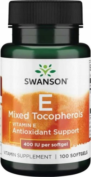 Swanson vitamin e mixed tocopherols witamina e 100 kapsułek