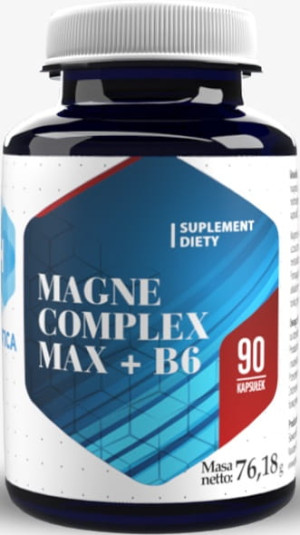 HEPATICA MAGNE COMPLEX MAX + B6 TRZY FORMY MAGNEZU 90 KAPSUŁEK