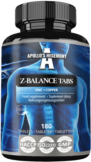 Apollo's hegemony z-balance cynk + miedź 180 tabletek