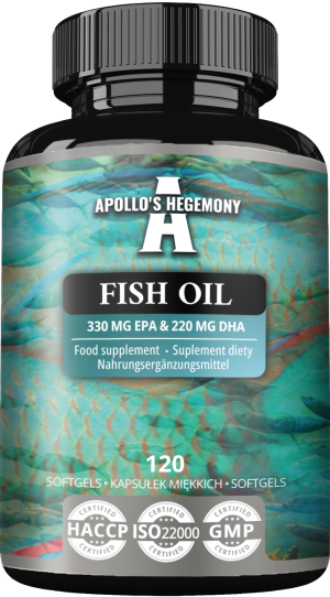 Apollo's hegemony fish oil 1000 mg kwasy omega-3 + witamina e 120 kapsułek