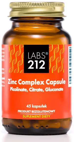 Labs212 zinc complex capsule trzy formy cynku 45 kapsułek