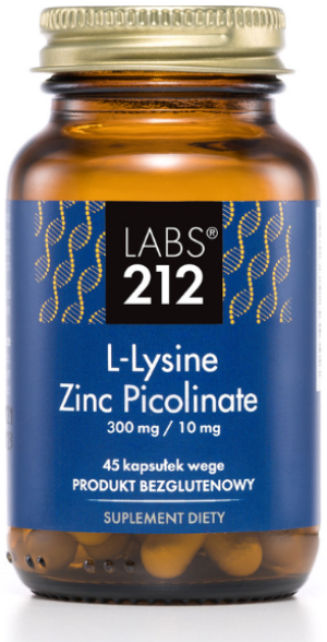 Labs212 l-lysine zinc picolinate lizyna cynk 45 kapsułek