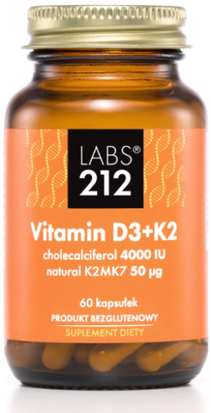 Labs212 vitamin d3 + k2mk7 60 kapsułek