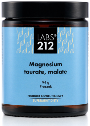 LABS212 MAGNESIUM TAURATE MALATE JABŁCZAN I TAURYNIAN MAGNEZU W PROSZKU 94 GRAM