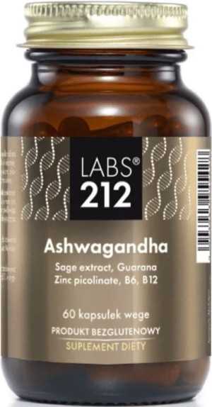 Labs212 ashwagandha żeń-szeń indyjski 60 kapsułek
