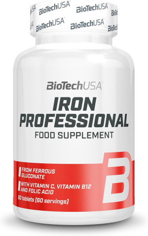 Biotech iron professional żelazo, witamina c, kwas foliowy 60 tabletek