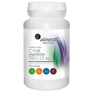 Aliness cynk organiczny trio 15mg 100 tabletek vege
