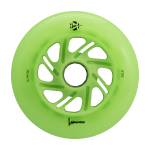 Kółka świecące do rolek Seba FR Skates LUMINOUS 110mm 85A 3szt. green apple glow