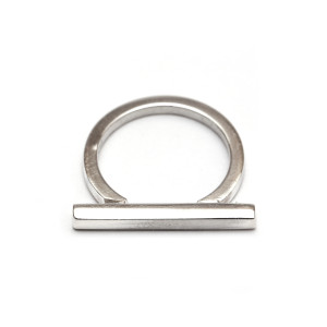 Prosty pierścionek z prawdziwego srebra Kreska