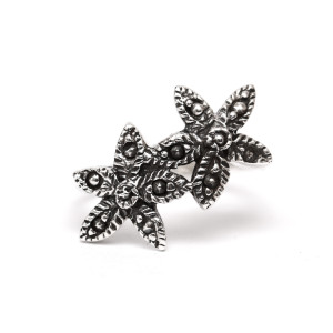 Pierścionek srebrny Kwiaty jak Diamentowe