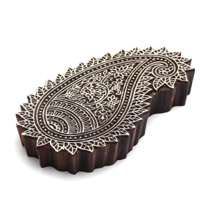 Kwiat paisley drewniany stempel blockprint