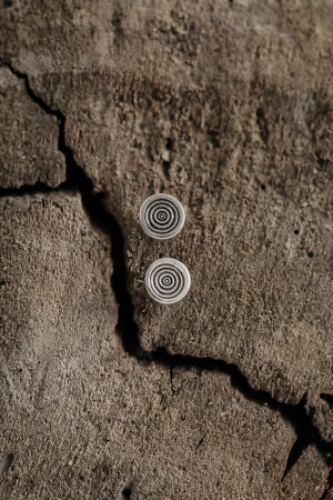 Małe kolczyki srebrne wkrętki Spirale