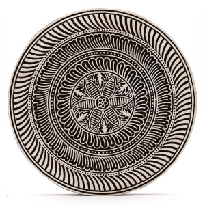 Drewniana mandala rzeźbiona ręcznie do powieszenia