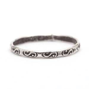 Wąska obrączka Ying Yang