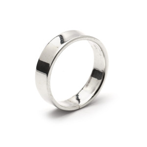 Prosta obrączka z wysokiej jakości srebra z połyskiem