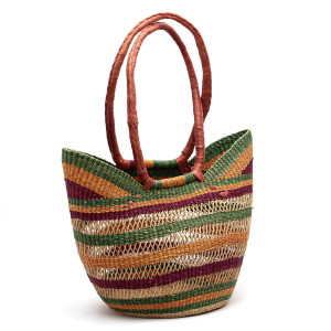 Afrykański kosz z wygodnym uchem na ramię trawa słoniowa