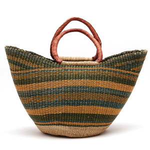 Duży afrykański kosz zakupowy z uchem do ręki Shopper