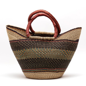 Shopper afrykański zakupowy kosz z uchem do ręki