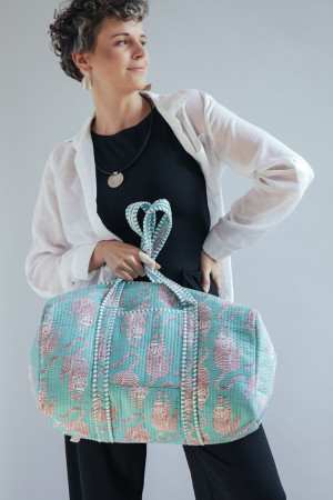 Torba pikowana bawełna w tygrysy