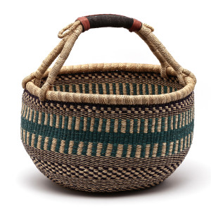 Afrykański kosz typu Bolga z trawy afrykańskiej z uchem