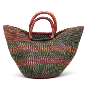 Duży afrykański kosz z solidnym uchem na ramię Shopper