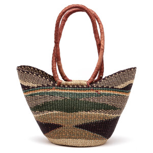 Afrykański kosz z kolorowej trawy słoniowej długie ucho