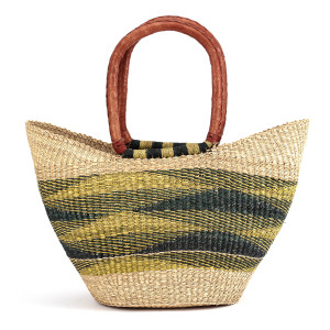 Afrykański kolorowy kosz z długim uchem na ramię