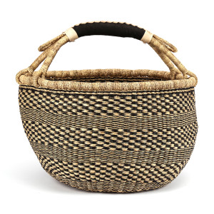 Bolga afrykański kosz z trawy słoniowej z uchem do ręki