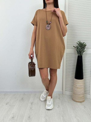 SUKIENKA MEGANI camel - M-L-XL