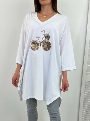 TUNIKA CELINA plus size biała - 3XL/4XL