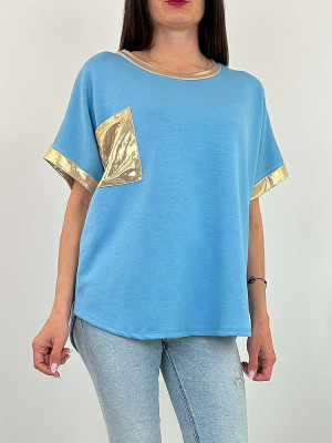 BLUZKA IRINA niebieska - L-XL-2XL