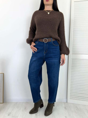 576 BALLOON SPODNIE JEANSY WYSOKI STAN - XXXL(46)