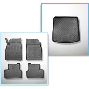 Set kofferbakmat en automatten TPE op maat gemaakt voor: Opel Astra J Sedan (09.2012-2015) - met tijdelijk reservewiel
