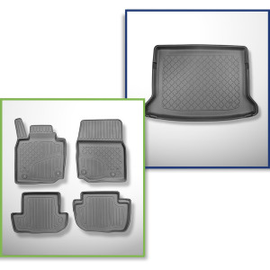Set kofferbakmat en automatten TPE op maat gemaakt voor: Mazda MX-30 SUV (09.2020-....)