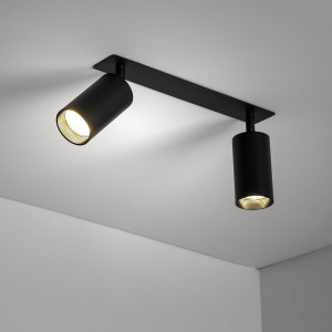 Amis Black  2xGU10 podtynkowy