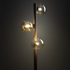 Estera Wood Orzech Bursztyn lampa podłogowa 3xG9