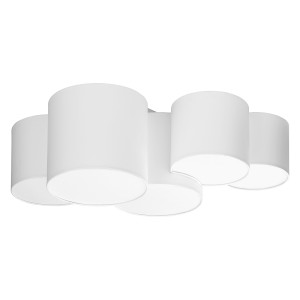 Mona White lampa sufitowa 5 płomienna