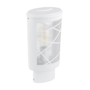 Paco White, nowoczesna zewnętrzna lampa stojąca, biała, E27, 56518/WH-7