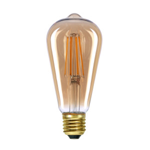 E27 6W 2200K 3S Dimm Amber, ciepła ledowa żarówka, 2200K, E27, 757-ST64-3DM-AMB