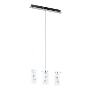 Shine, klasyczna lampa wisząca tubowa, 9-o punktowa, chromowana, G4, MD4507-9A