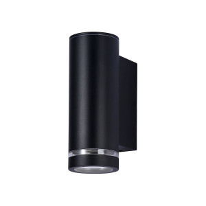 Fondo 3K, elegancki, czarny kinkiet ogrodowy o piaskowanej teksturze, IP54, LED, 10W, 3000K