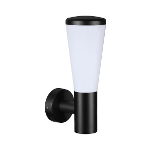 Paralel, minimalistyczny kinkiet elewacyjny, czarny, LED, E27, max 20W, IP54