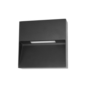 Fenis, nowoczesna, czarna lampa elewacyjna, PC, IP54, LED, 3W, 54 lm, 4000K