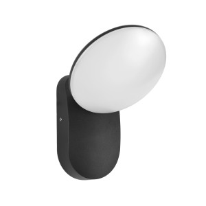Monti 3K, stylowy, czarny kinkiet ogrodowy, PC, LED 7W, 434 lm, 3000K, IP54