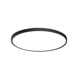 Calvi, minimalistyczny plafon sufitowy, czarny, okrągły, LED, 32W