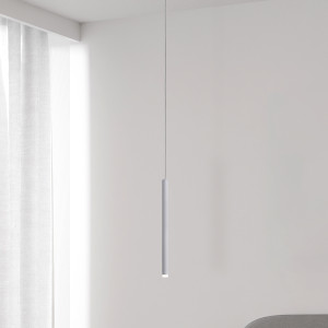Valdes, smukła lampa wisząca w białym kolorze ze zintegrowanym modułem LED oraz opcją wyboru barwy światła przed zainstalowaniem, 5W, LED, Italux
