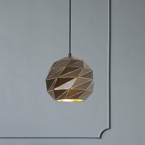 Palermo , nowoczesna lampa wisząca, złota, PND-2424-1L-GR+GD