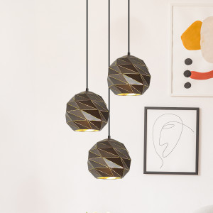 Palermo , nowoczesna lampa wisząca, złota, PND-2424-1S-GR+GD